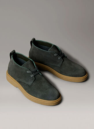 Calvin Klein Deri Haki Erkek Bot TEXT RUBBER DESERT BOOT SU