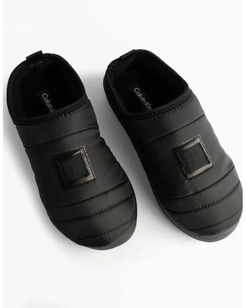 CALVIN KLEIN Kadın Marka Logolu Kapitone Dikişli Günlük kullanıma Uygun Siyah Terlik HW0HW02830 BEH