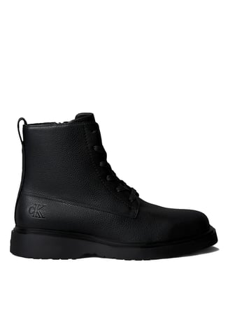 Calvin Klein Siyah Erkek Bot COMBAT ESS LACE UP ZIP BOOT LTH