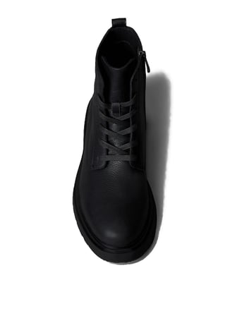Calvin Klein Siyah Erkek Bot COMBAT ESS LACE UP ZIP BOOT LTH