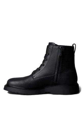 Calvin Klein Siyah Erkek Bot COMBAT ESS LACE UP ZIP BOOT LTH
