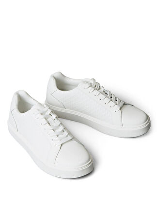 Calvin Klein Beyaz Erkek Sneaker CLASSIC CUPSOLE LACEUP AOP