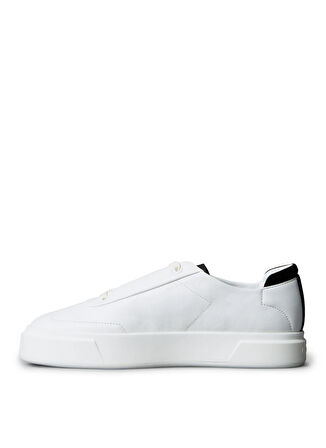 Calvin Klein Beyaz - Siyah Erkek Sneaker BASKET CUPSOLE LACEUP LTH-SU