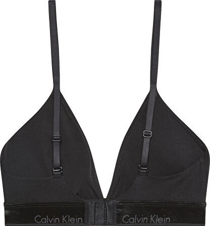 CALVIN KLEIN Kadın Marka Logolu Beyaz Elastik Bantlı Siyah Sütyen LV00QF8548 UB1