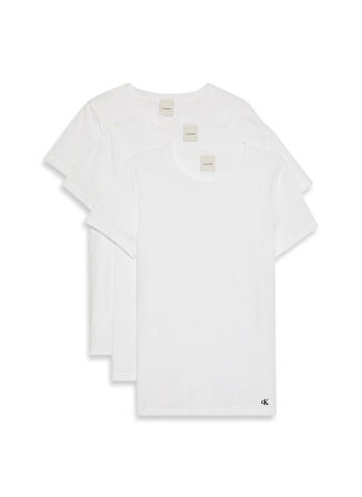 Calvin Klein Beyaz Kadın T-Shirt LV00QS7485 CK WOMEN