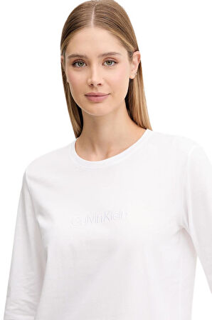 Calvin Klein Kadın Pembe Uzun Kollu Pijama Takımı LV00QS7575 