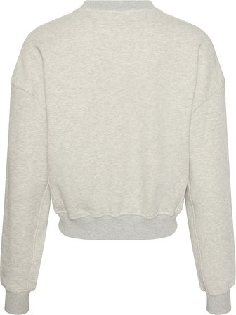 CALVIN KLEIN Kadın Marka Logo Baskılı Bisiklet Yaka Günlük Kullanıma Uygun Uzun Kollu Şık Görünüşlü Gri Sweatshirt LV00QS7514 P7A