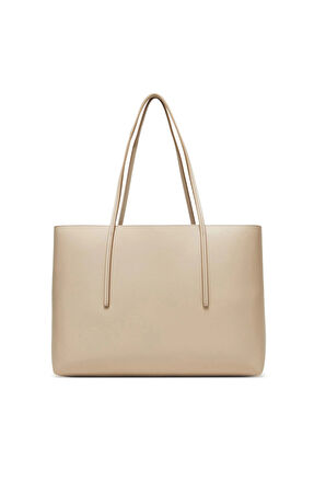 Kadın Cüzdanlı Klasik Tote Omuz Çantası - Bej | undefined
