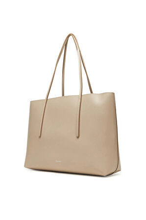 Kadın Cüzdanlı Klasik Tote Omuz Çantası - Bej | undefined