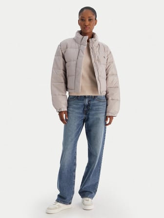 Calvin Klein Shıne Crop Puffer Jacket Kadın Mont LV047D504GUB1