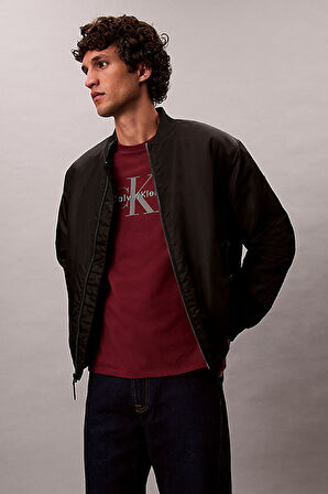 Erkek Regular Fit Grafik Monogram Baskılı T-Shirt - Bordo | L
