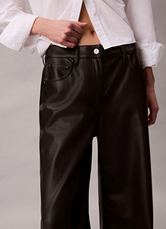 Calvin Klein Jeans Yüksek Bel Straight Siyah Kadın Pantolon LV044D619GUB1