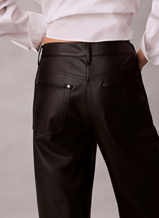 Calvin Klein Jeans Yüksek Bel Straight Siyah Kadın Pantolon LV044D619GUB1