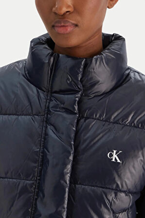 Calvin Klein Parlak Kısa Şişme Kadın Mavi Ceket LV047D504G-VEK