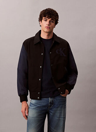 Calvin Klein Jeans Classic Fit Siyah Erkek Ceket LV04RD400GUB1 LS COTTON NYLON VARIS