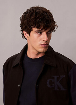 Calvin Klein Jeans Classic Fit Siyah Erkek Ceket LV04RD400GUB1 LS COTTON NYLON VARIS