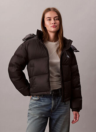 Calvin Klein Jeans Siyah Kadın Standart Baskılı Mont LV047D501GUB1