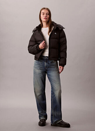 Calvin Klein Jeans Siyah Kadın Standart Baskılı Mont LV047D501GUB1