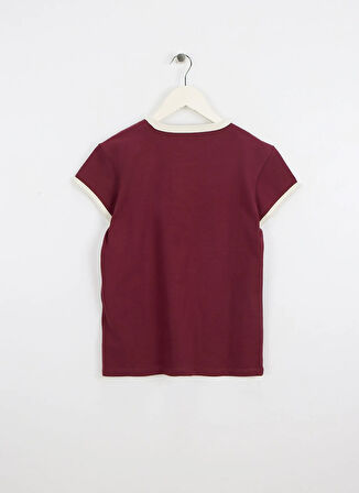 Calvin Klein Jeans Yuvarlak Yaka Baskılı Kırmızı Kadın T-Shirt LV047D208GGEX