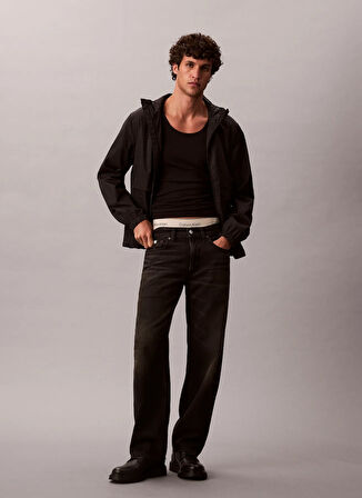 Calvin Klein Jeans Classic Fit Siyah Erkek Ceket LV04RD510GUB1 LS AOP NYLON FLANGE W