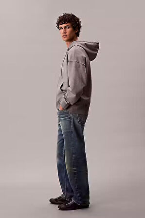 Erkek Regular Fit Fermuarlı Kapüşonlu Sweatshirt - Gri | L