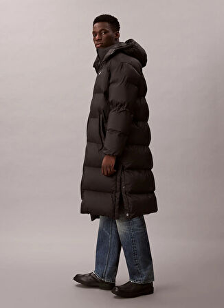 Calvin Klein Jeans Siyah Erkek Mont LV04RD518GUB1 LS LONG LENGTH HOODED