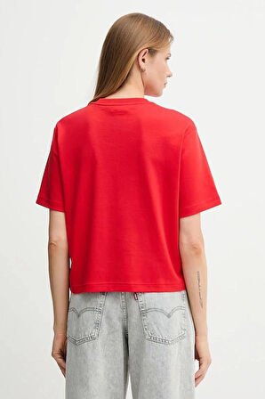 Calvin Klein Jeans Kısa Kollu 2 Renkli 3D Nakışlı Logolu Kadın T-shirt LV047D205G-VTW