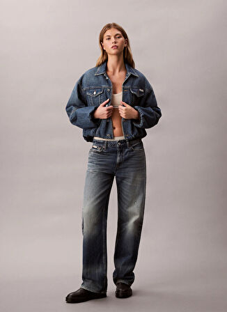 Calvin Klein Jeans Standart Mavi Kadın Ceket LV047D725GYYA