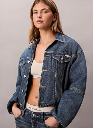 Calvin Klein Jeans Standart Mavi Kadın Ceket LV047D725GYYA