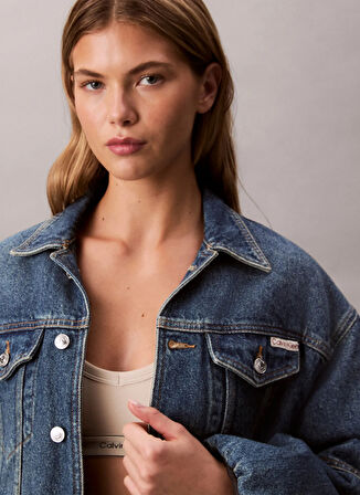 Calvin Klein Jeans Standart Mavi Kadın Ceket LV047D725GYYA