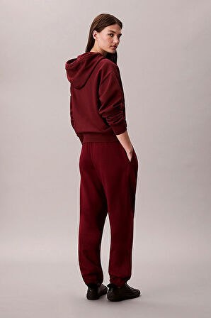 Kadın Monologo French Terry Rahat Kalıp Jogger Eşofman Altı - Bordo | XL