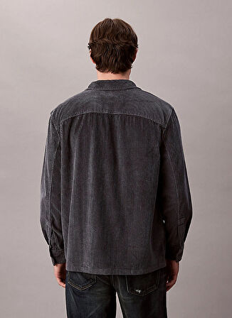 Calvin Klein Jeans Relaxed Lacivert Düz Erkek Gömlek LV04RD106GWD7 LS CORDUROY POCKET RE