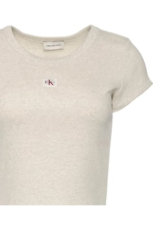 Kadın Slim Fit Yuvarlak Yaka Pamuklu Kısa Kollu Gri T-Shirt