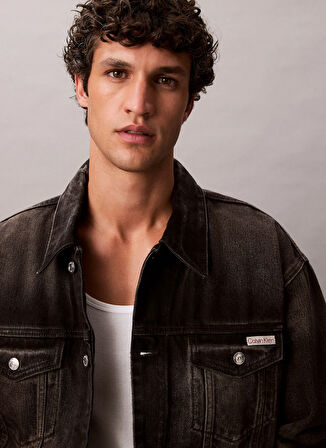 Calvin Klein Jeans Antrasit Erkek Denim Ceket LV04RD707G01G 90S ESPRESSO BLACK TR