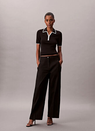 Calvin Klein Jeans Yüksek Bel Straight Siyah Kadın Pantolon LV044D612GUB1