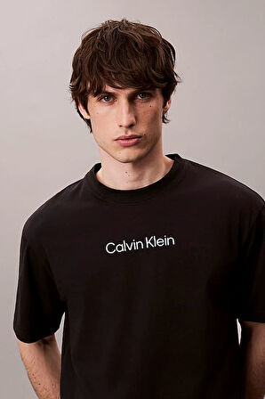 Erkek Regular Fit Yazı Baskılı Pamuklu T-Shirt - Siyah | XS