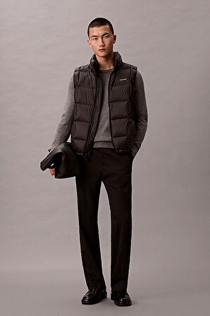 Erkek Regular Fit Dik Yaka Kapitoneli Şişme Yelek - Siyah | XL