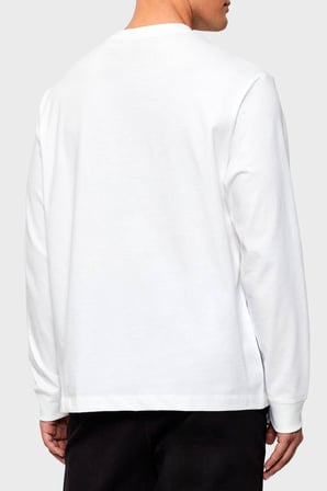 Calvin Klein Logolu Pamuklu Bisiklet Yaka T Shirt LV04LD232GYAF Erkek T SHİRT LV04LD232G YAF BEYAZ