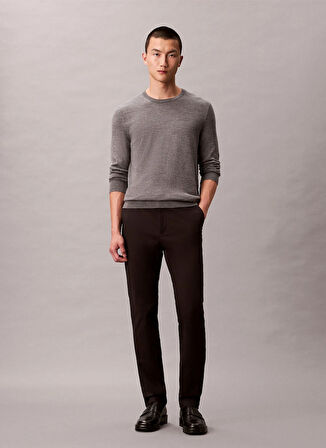 Calvin Klein Normal Bel Normal Paça Normal Siyah Erkek Pantolon LV04LD613GUB1_SLIM SATEEN CHINO TRO