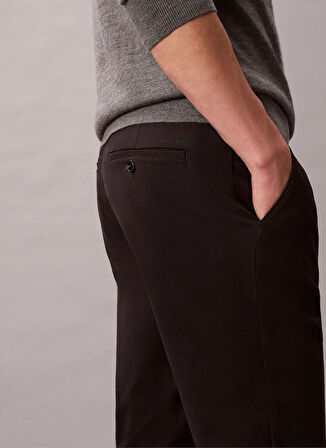 Calvin Klein Normal Bel Normal Paça Normal Siyah Erkek Pantolon LV04LD613GUB1_SLIM SATEEN CHINO TRO