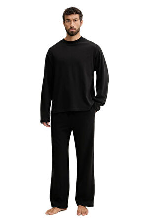 Calvin Klein Erkek Siyah Uzun Kollu Pijama Takımı LV00NM2950