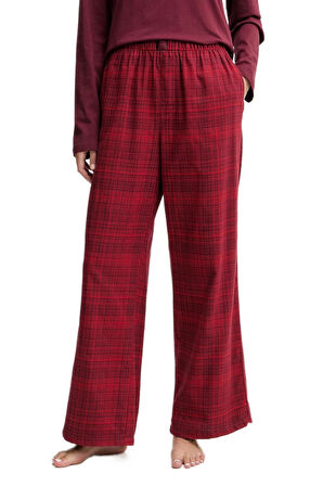 Calvin Klein Kadın Uzun Kollu Flanel Pijama Takımı LV00QS7579