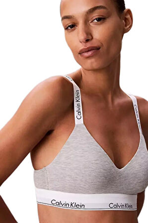 Calvin Klein Kadın Gri Lightly Lined Bralette Sütyen LV00QF8504
