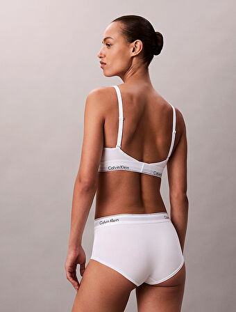 CALVIN KLEIN Kadın Marka Logolu Beyaz Elastik Bantlı Beyaz Sütyen LV00QF8503 100