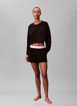 Calvin Klein Siyah Kadın Pijama Alt LOGO JERSEY SHORT