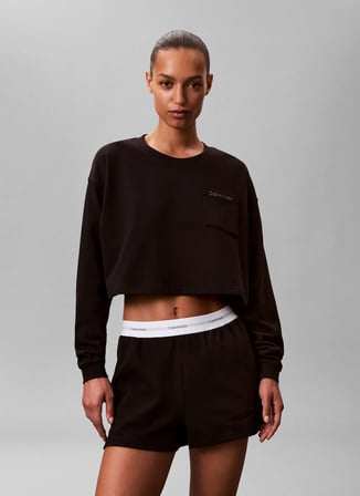 Calvin Klein Siyah Kadın Pijama Alt LOGO JERSEY SHORT