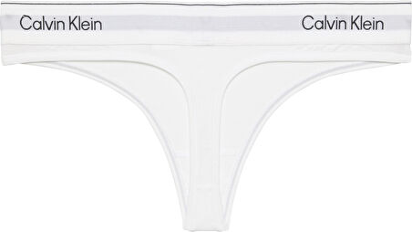 CALVIN KLEIN Kadın Marka Logolu Beyaz Elastik Bantlı Beyaz Külot LV00QF8518 100