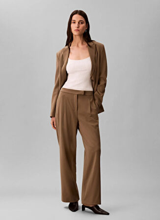 Calvin Klein Yüksek Bel Standart Sarı Kadın Pantolon LV040WL673VFB