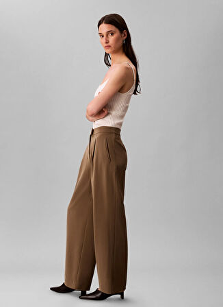 Calvin Klein Yüksek Bel Standart Sarı Kadın Pantolon LV040WL673VFB