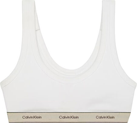 CALVIN KLEIN Kadın Marka Logolu Beyaz Elastik Bantlı Beyaz Sütyen LV00QF8365 100
